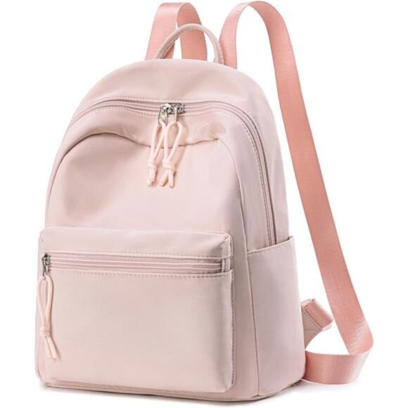 Womens Mini Backpack Water-resistant Pink - Picture 1 of 6